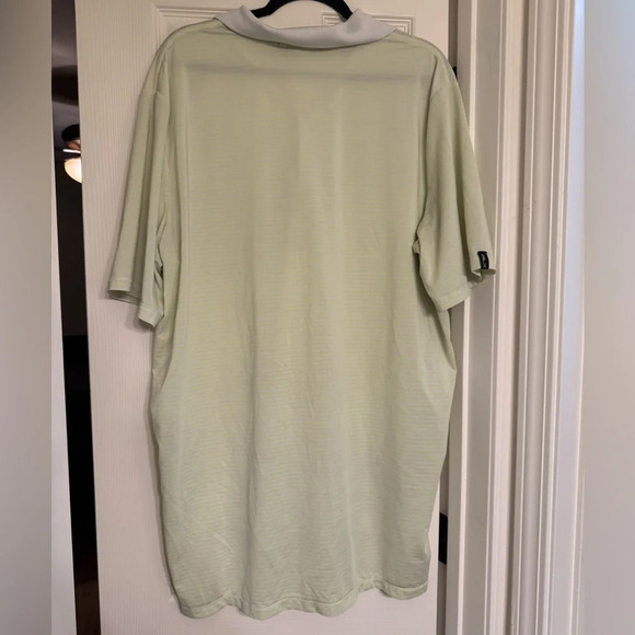 POLO RLX RALPH LAUREN Shirt Men SZ XxL Golf Striped Cream Lime Green - Picture 5 of 6